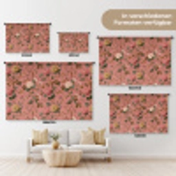 Klassiek - Botanisch - Roze Wandkleed katoen klein 269 -tsfeer8_DE