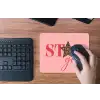 Star girl - Roze - Panter - Ster muismat rubber klein -toetsenbord