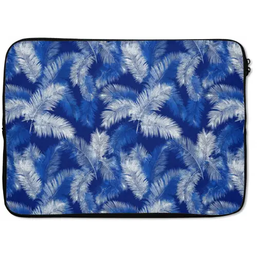 Palmblad - Patroon - Blauw laptophoes neopreen klein 279 -zkaufland3dotto