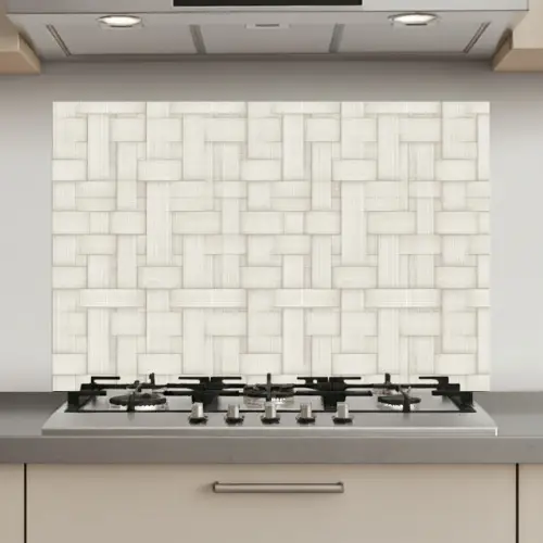 Vlechtwerk - Banen - Beige keuken achterwand spatscherm klein 900 -3d_website