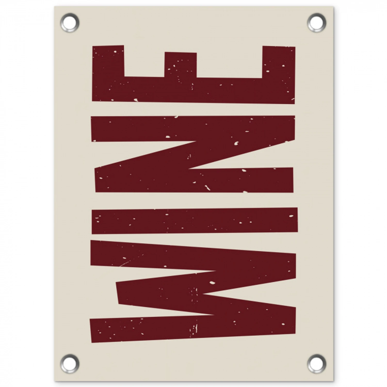 Wine - Red - Decoratie - Japandi tuinposter los doek klein -3d