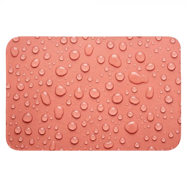 WC Mat - Water - Druppels - Roze