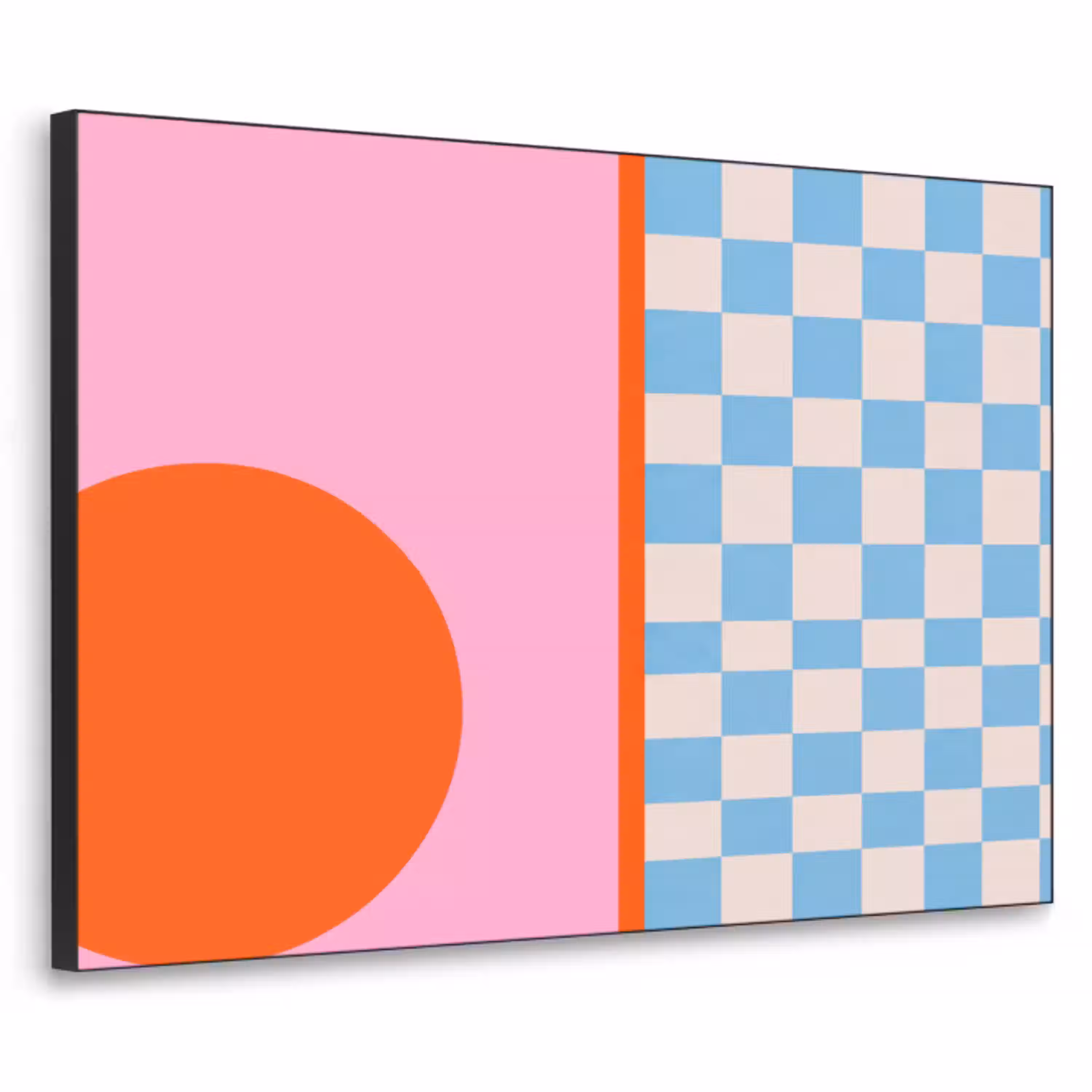 Abstract - Vormen - Geometrisch - Modern - Kleurrijk Textielframe zwart klein -3d