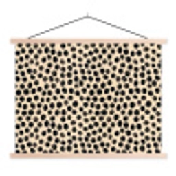 Stippen - Patroon - Zwart textielposter latten blank klein 122 -3d