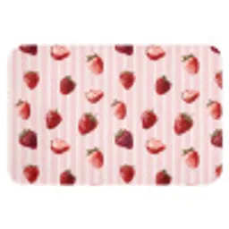 Strepen - Aardbei - Roze Badmat klein 997 -3d