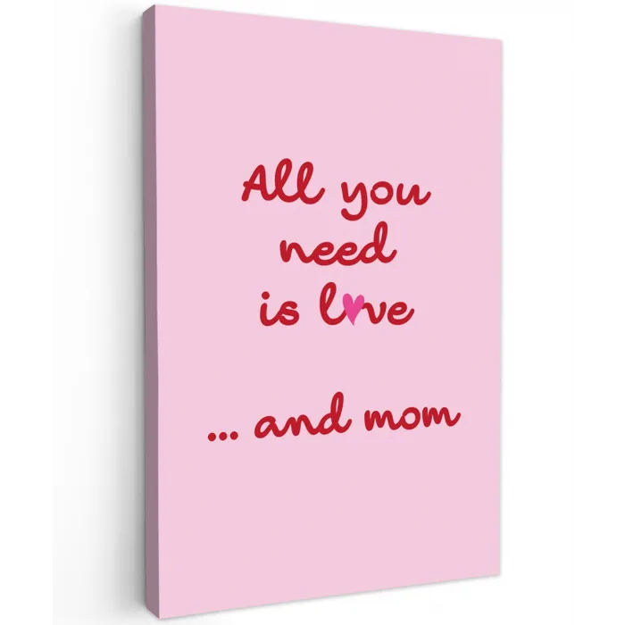 Moeder - Love - Tekst - Rood canvas 2cm klein -z3d