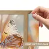Vlinder - Bloem - Oranje Light Box met batterij (Wandlamp) middel -USP_websiteprintNL