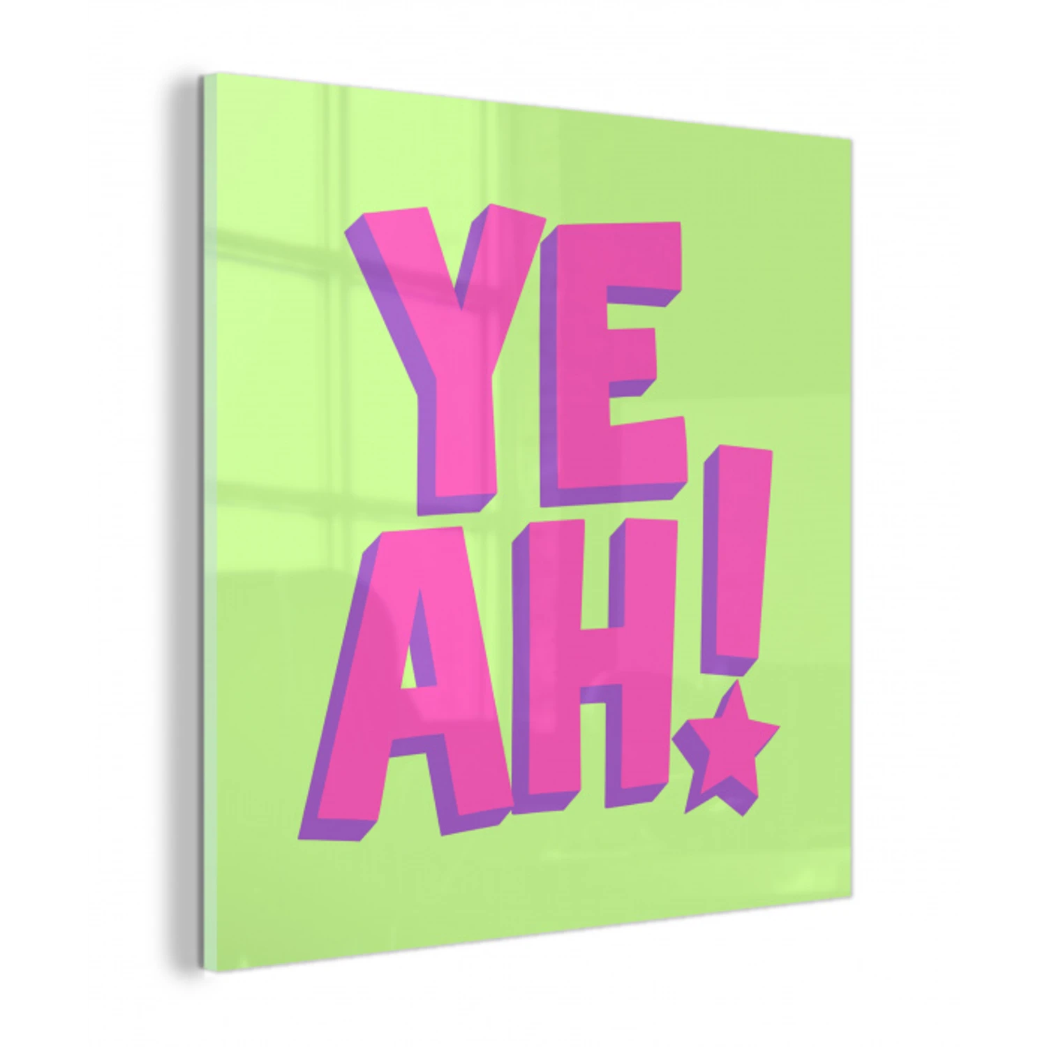 Groen - Neon - Quote plexiglas 5mm klein -z3d