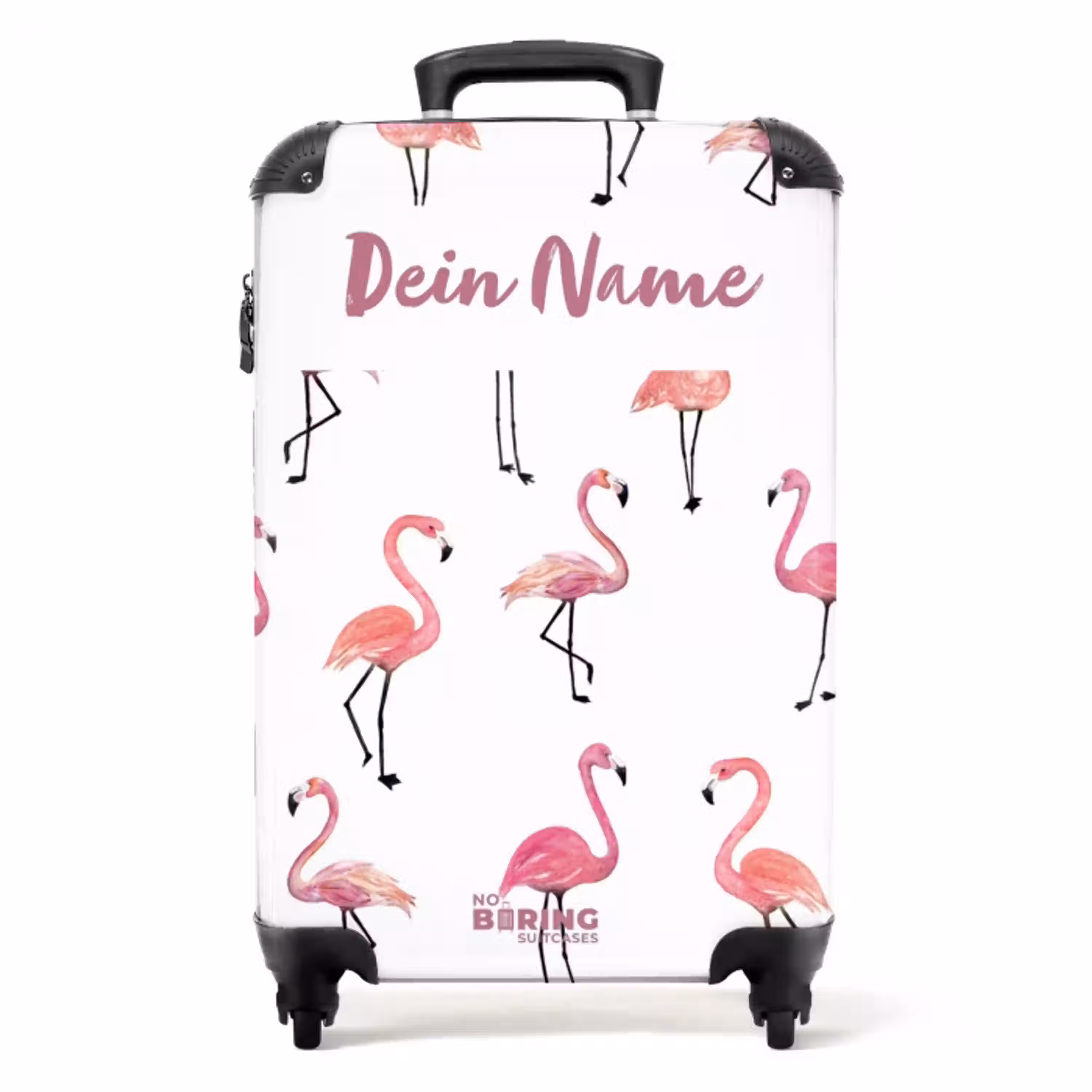 Flamingo feestje NBS - Handbagage koffer - Kinderen Unisex middel -productfoto_recht