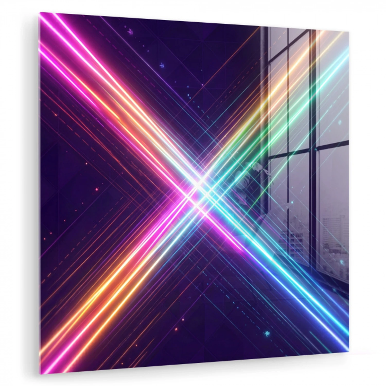 Kruisen - Lasterstralen - Neon plexiglas 5mm klein -zzzproduct_nieuw