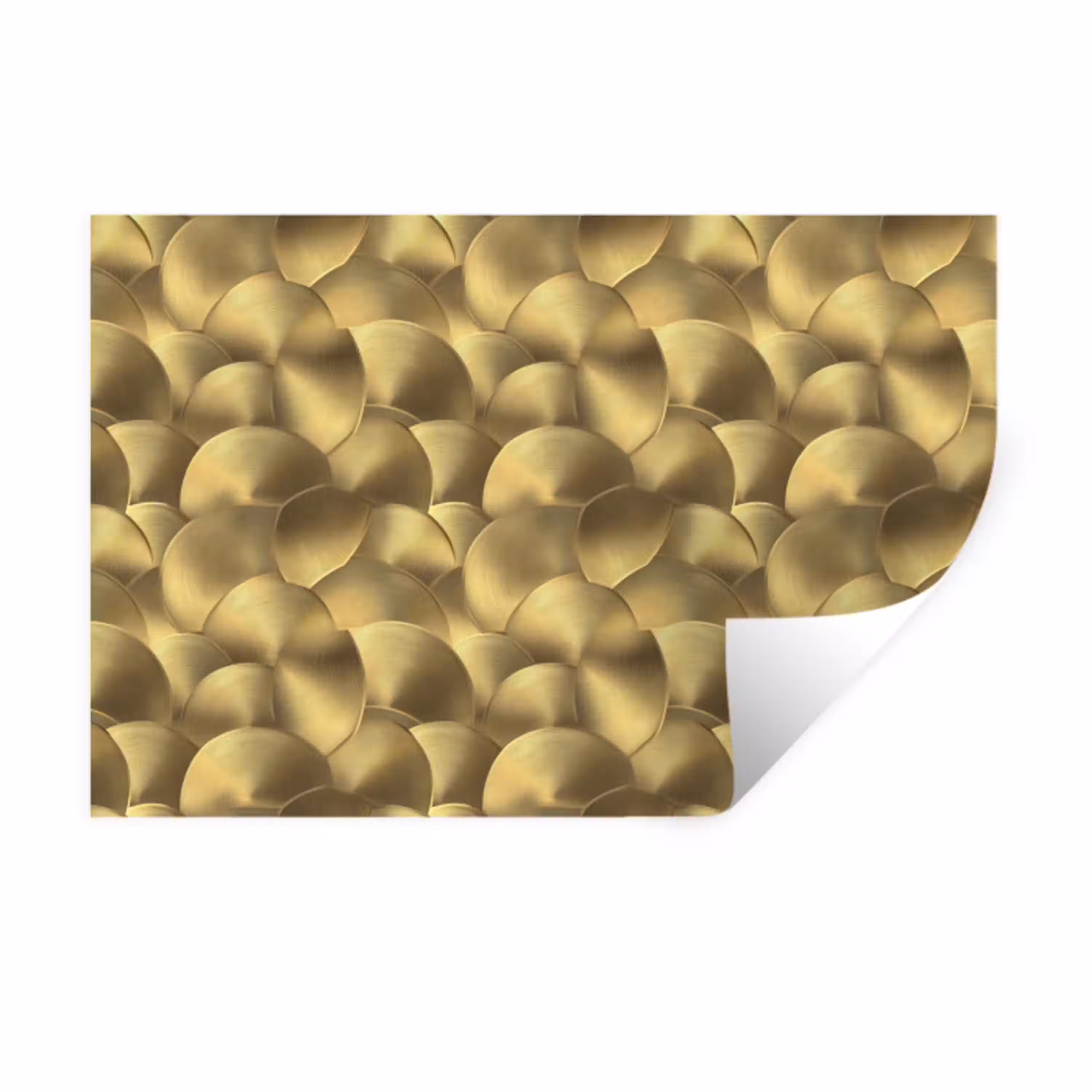 Modern - Cirkel - Goud Muursticker klein 286 -3d