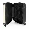 Wit paardenhoofd omringd door bloemen en vlinders NBS - Handbagage koffer - Unisex middel -binnenkant