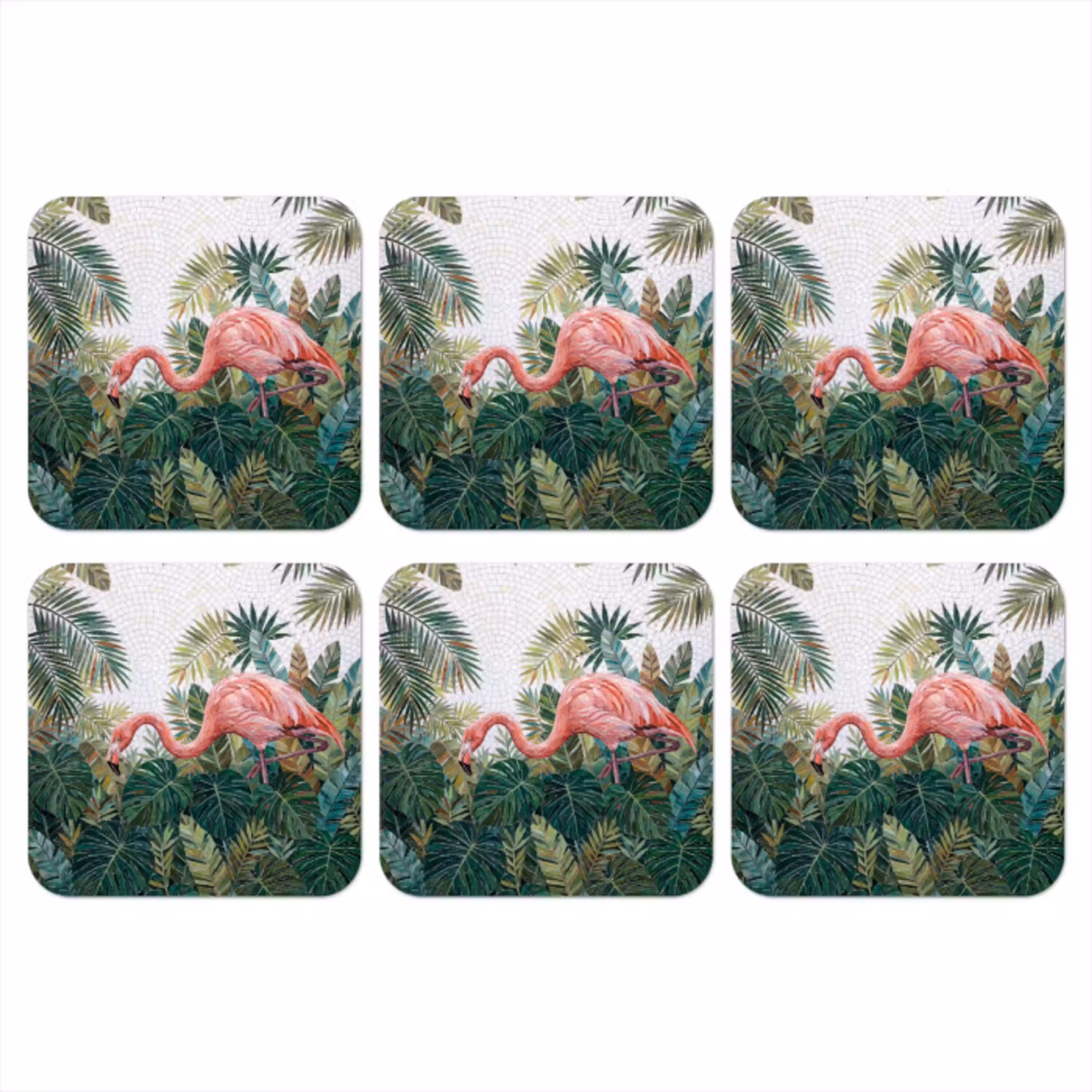 Natuur - Bladeren - Abstract - Groen - Vogel onderzetter kurk middel -3d