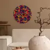 Waterverf - Rood - Geel Wandcirkel plexiglas klein 852 -sfeer1