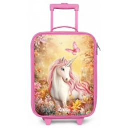 Eenhoorn - Vlinder - Roze - Manen Kinderkoffer - Roze klein -zz3dotto