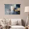 Rechthoeken - Abstract - Blauw Wandkleed katoen middel -sfeer4