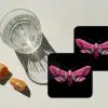 Vlinder - Roze - Nachtvlinder onderzetter kurk middel -sfeer4