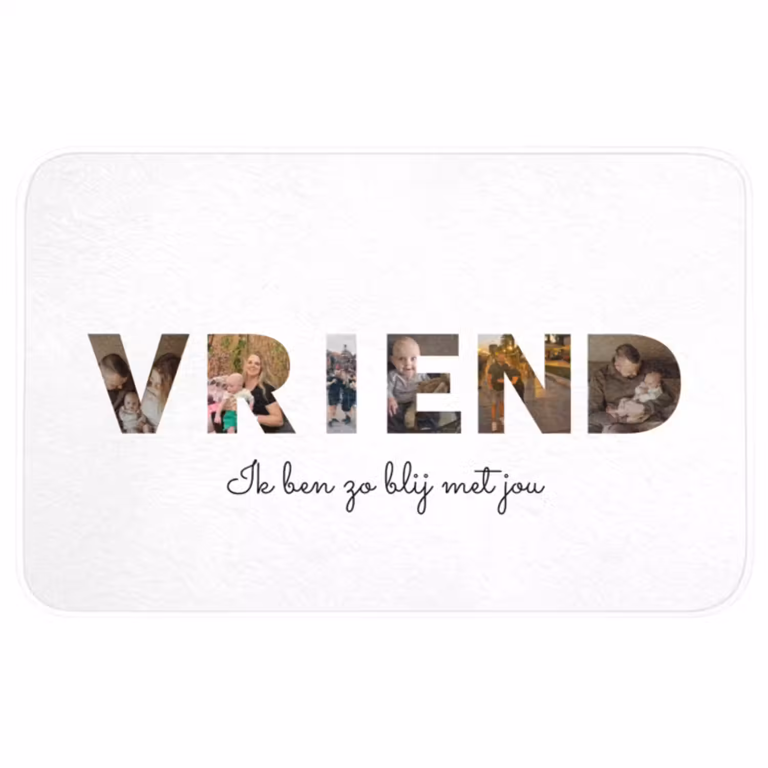 Gepersonaliseerde Wc Mat - Vriend - Lettercollage