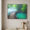 Brug - Water - Rivier - Bos Textielframe - compleet frame klein -sfeer2