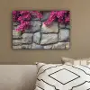 Bougainvillea - Stenen Muur - Roze canvas 2cm klein -sfeer3
