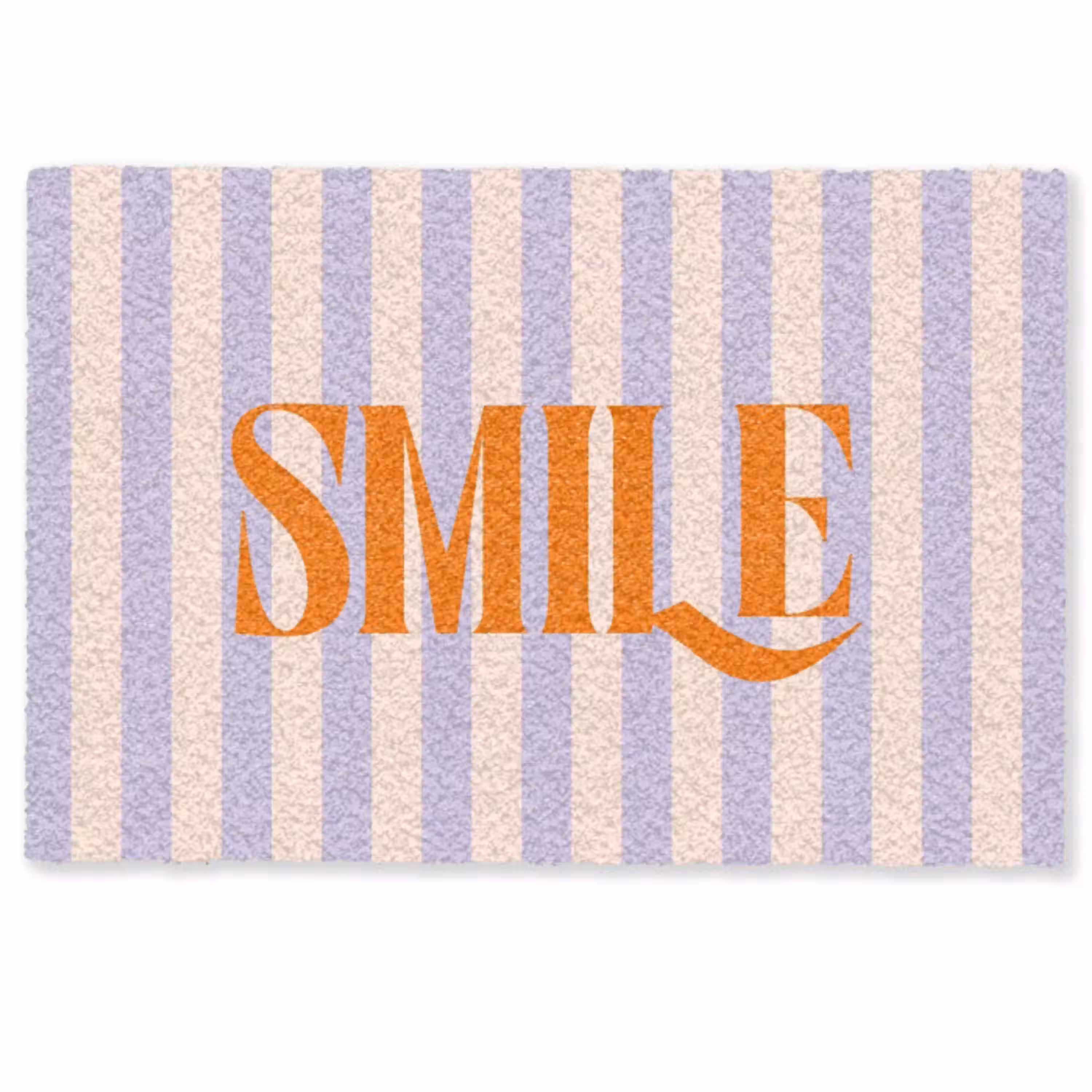 Lila - Oranje - Strepen - Smile Deurmat klein -zkaufland3d