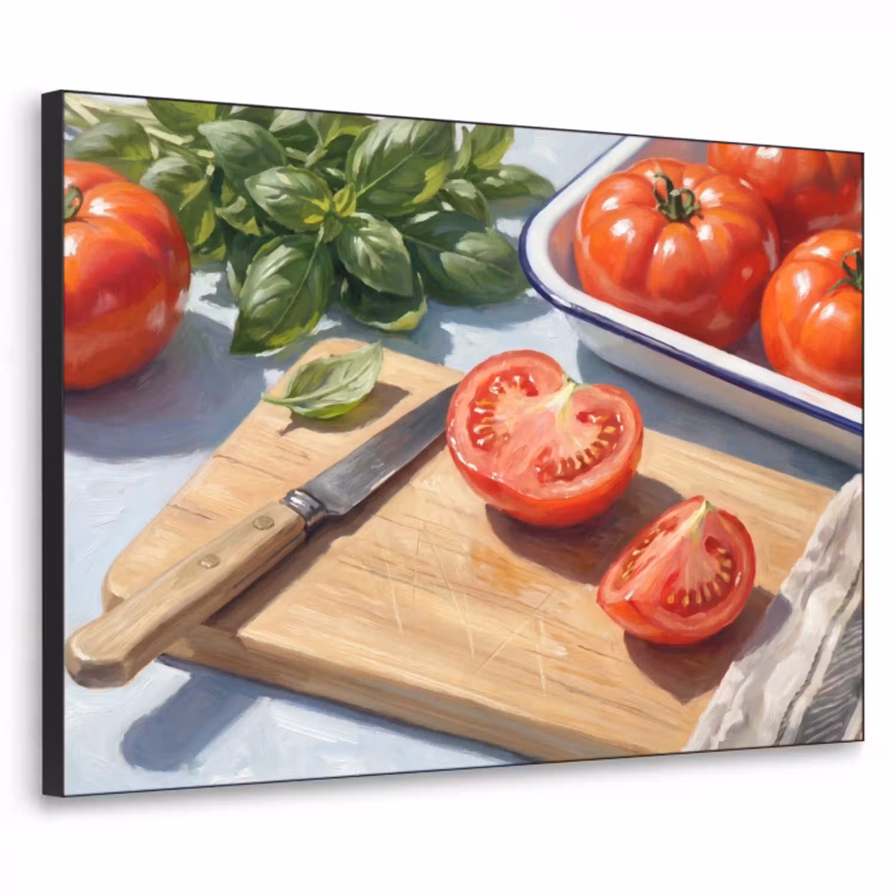 Eten - Keuken - Ingrediënten - Stillleven - Rood Textielframe zwart klein -3d