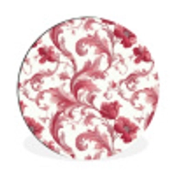 Barok - Patroon - Rood Wandcirkel aluminium klein 190 -3d