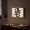 Cirkels - Lijnen - Vormen - Zwart Light Box met batterij (Wandlamp) middel -sfeer1