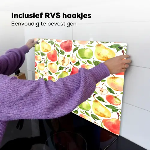 Patroon - Appels - Peren Inductie beschemer met haakjes klein 777 -ky-ophangen-nl