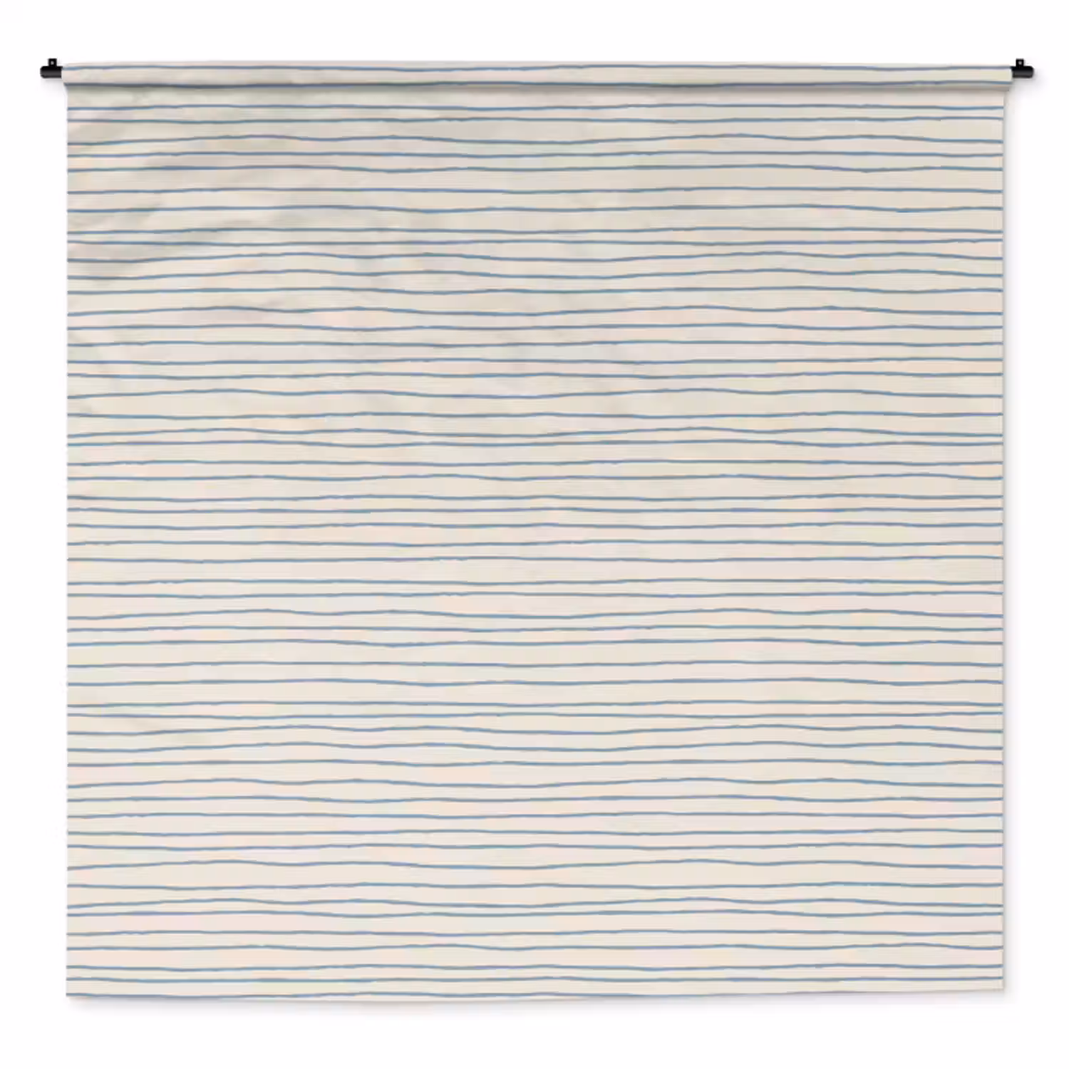 Wandkleed - Blauw - Strepen - Beige