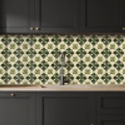 Patroon - Tegel - Groen keuken achterwand 2 middel 871 -sfeer1