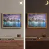 New York - Skyline - Stad - Kleuren Light Box met batterij (Wandlamp) middel -sfeer3