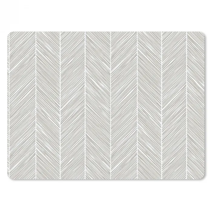 Klassiek - Visgraat - Grijs muismat rubber klein 262 -3d