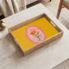 Lelie - Oranje - Lijst - Ovaal Dienblad Rechthoek middel -sfeer1