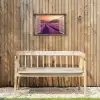 Doorkijk - Lavendel - Landschap - Bloemen - Paars Tuinposter op houten frame 2 cm dik klein -sfeer4