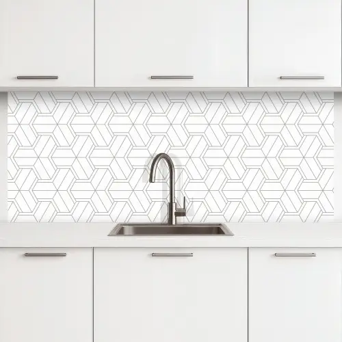 Design - Geometrie - Patroon - Lijn keuken achterwand 2 middel 871 -3d