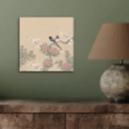 Bloemen - Vogels - Bloemen aluminium wit klein -sfeer2