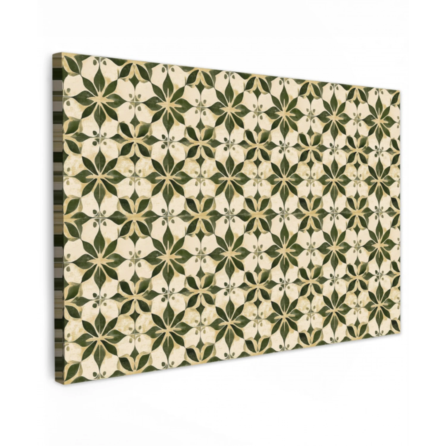 Tegel - Dessin - Groen canvas 2cm klein 34 -z3d