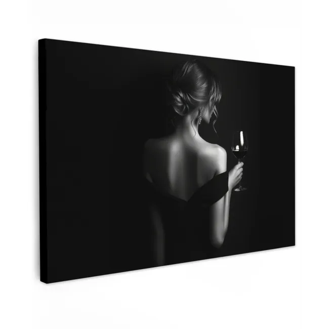 Buiten canvas - Vrouw - Wijn - Jurk