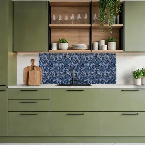 Graniet - Blauw - Koel keuken achterwand 2 middel 871 -sfeer3