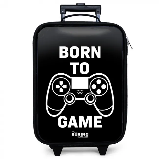 Born to game met controller Kinderkoffer - Zwart klein -zzz_website3d