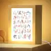 Alfabet - Educatief - Letters leren voor kinderen - Wilde dieren - Kleurrijk Light Box met kabel klein -zzzz_3d_website