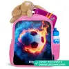 Voetbal in vuur en ijs Kinderrugzak - Roze middel -inhoud_NL