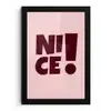 Nice - Uitroepteken - Roze fotolijst zwart zonder passe partout klein -3d