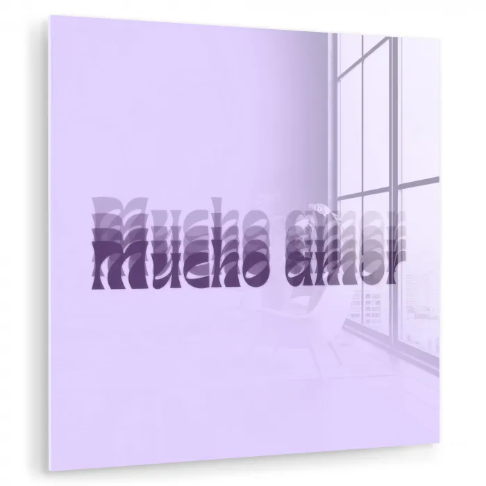 Mucho amor - Paars - Gelaagde letters plexiglas 5mm klein -zzzproduct_nieuw