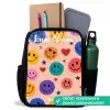 Vrolijk Smiley-patroon Rugzak - Zwart middel -inhoud_NL