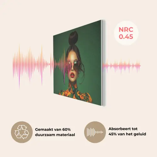 Vrouw - Groen - Modern - Bril - Abstract PET vilt klein -USP_NL