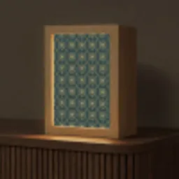 Geometrisch - Elegant - Groen Light Box met kabel (Tafellamp) klein 925 -z3d_website