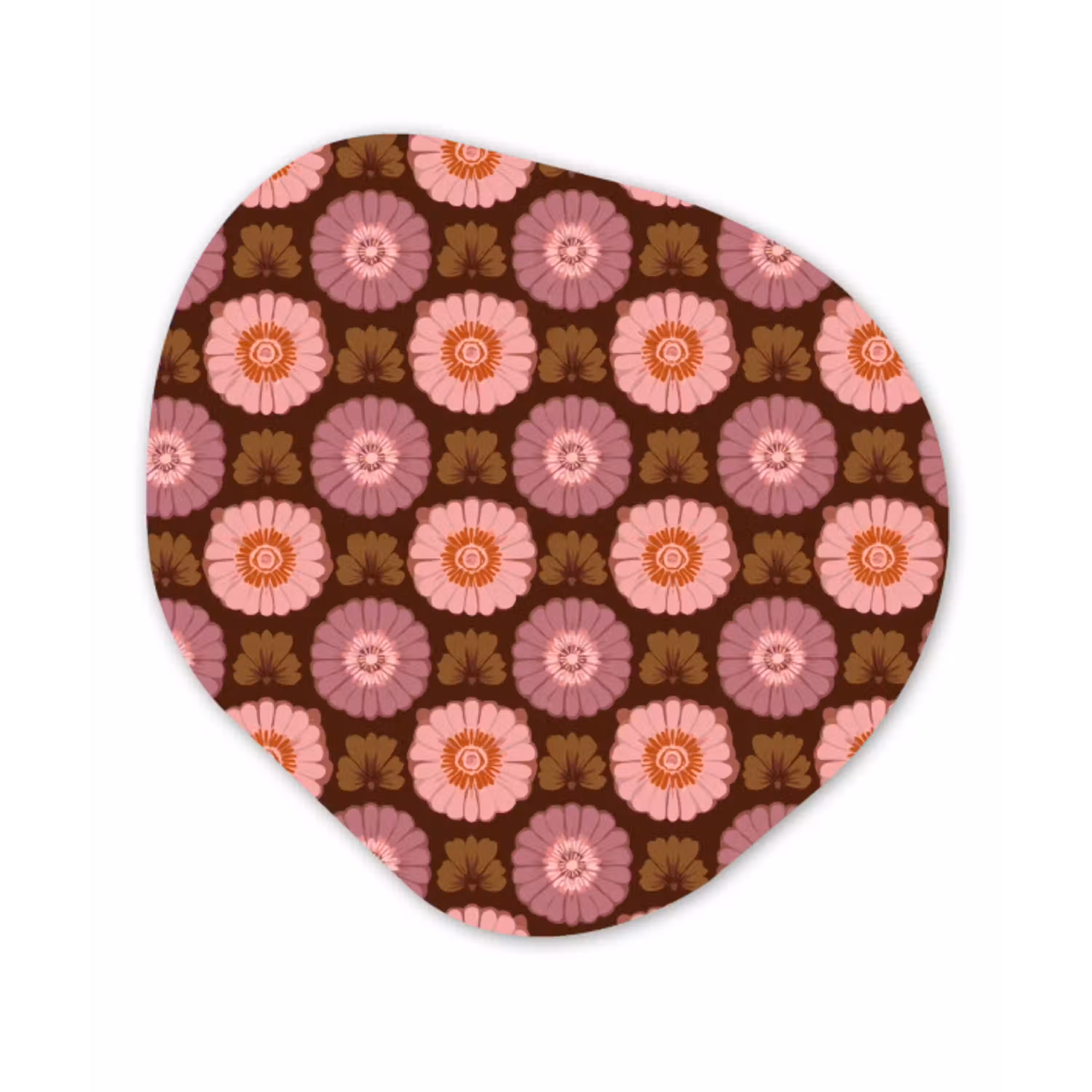 Retro - Madelief - Roze Wandcirkel Organisch Forex 3mm klein 629 -3d