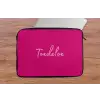 Toedeloe - Roze laptophoes neopreen klein -tafel